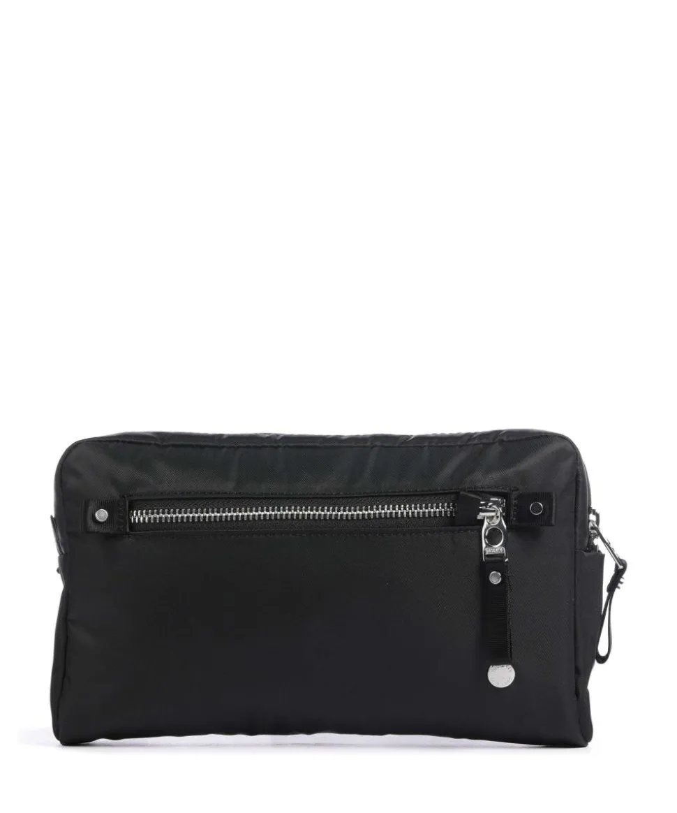 3 in 1 Umhängetasche recyceltes Polyester schwarz