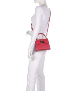 1927 Mini Handtasche genarbtes Leder fuchsia