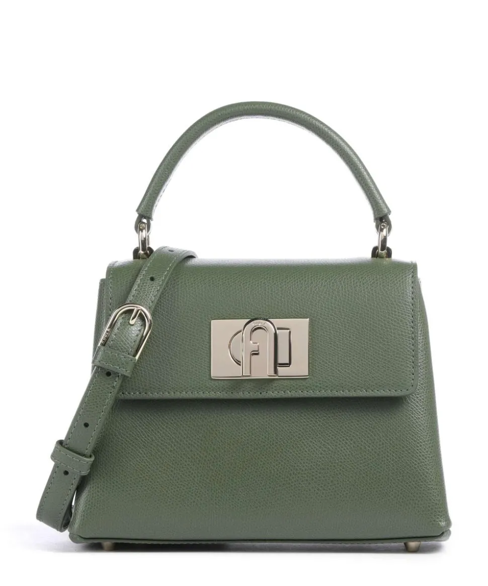 1927 Mini Handtasche genarbtes Leder dunkelgrün