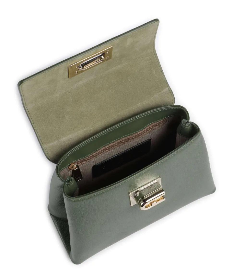 1927 Mini Handtasche genarbtes Leder dunkelgrün