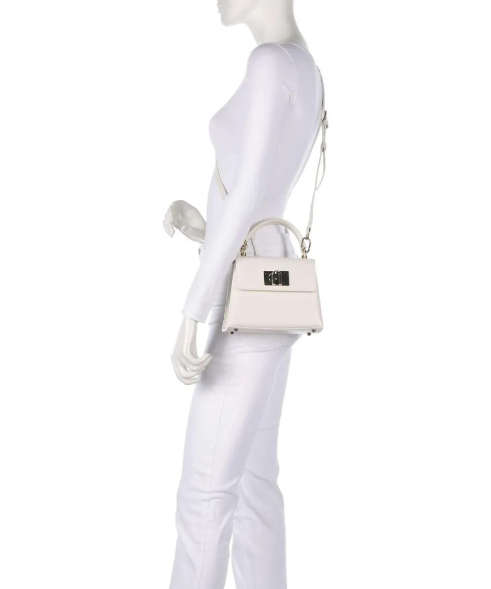 1927 Mini Handtasche genarbtes Leder weiß