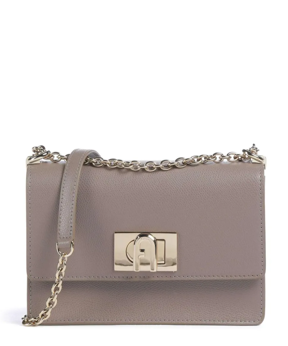 1927 Mini Schultertasche genarbtes Rindsleder taupe