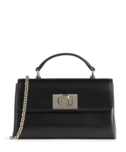 1927 Mini Umhängetasche genarbtes Leder schwarz