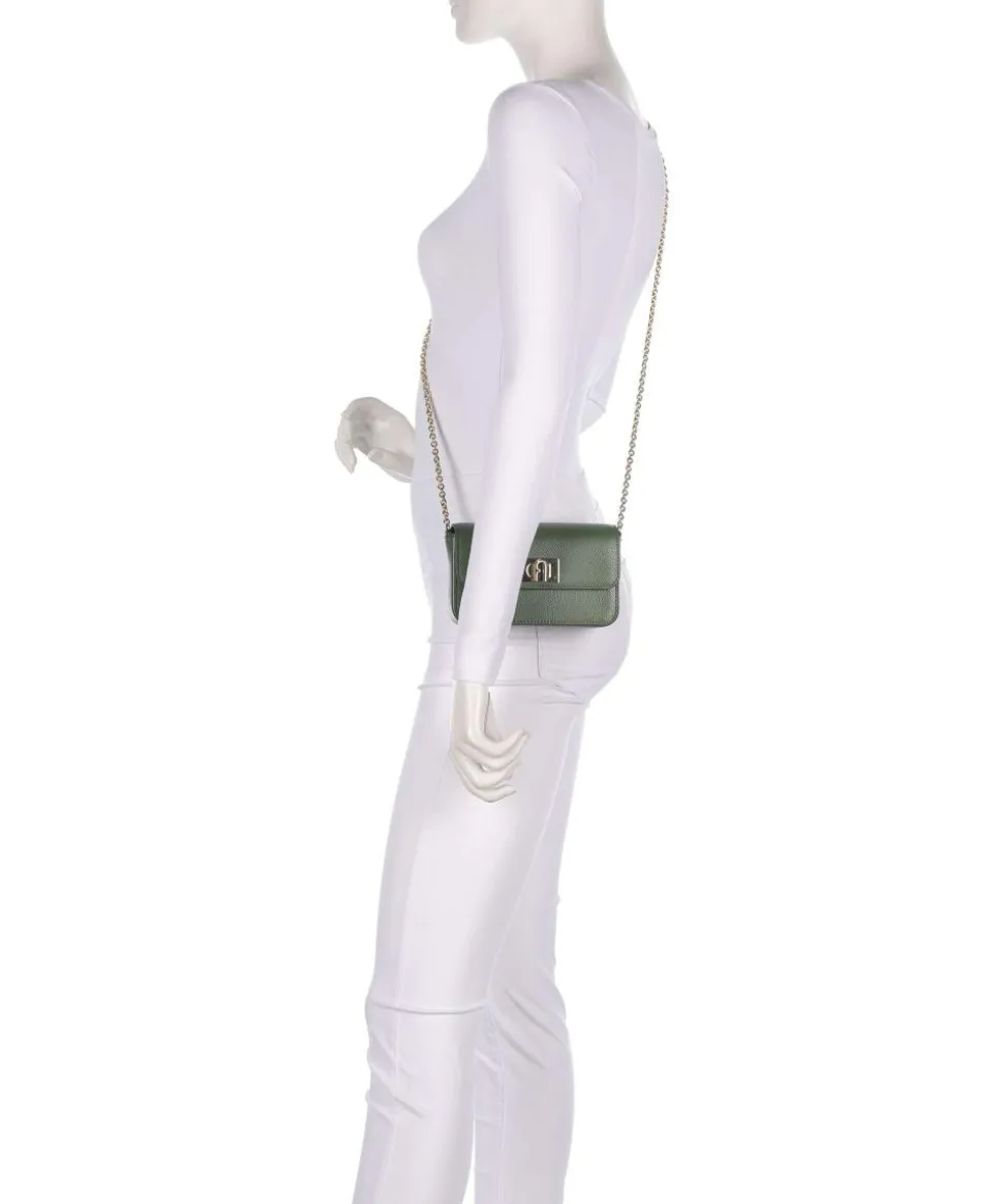 1927 Mini Umhängetasche genarbtes Leder dunkelgrün