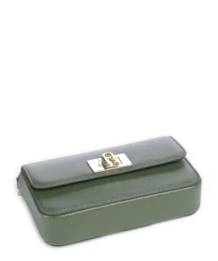 1927 Mini Umhängetasche genarbtes Leder dunkelgrün