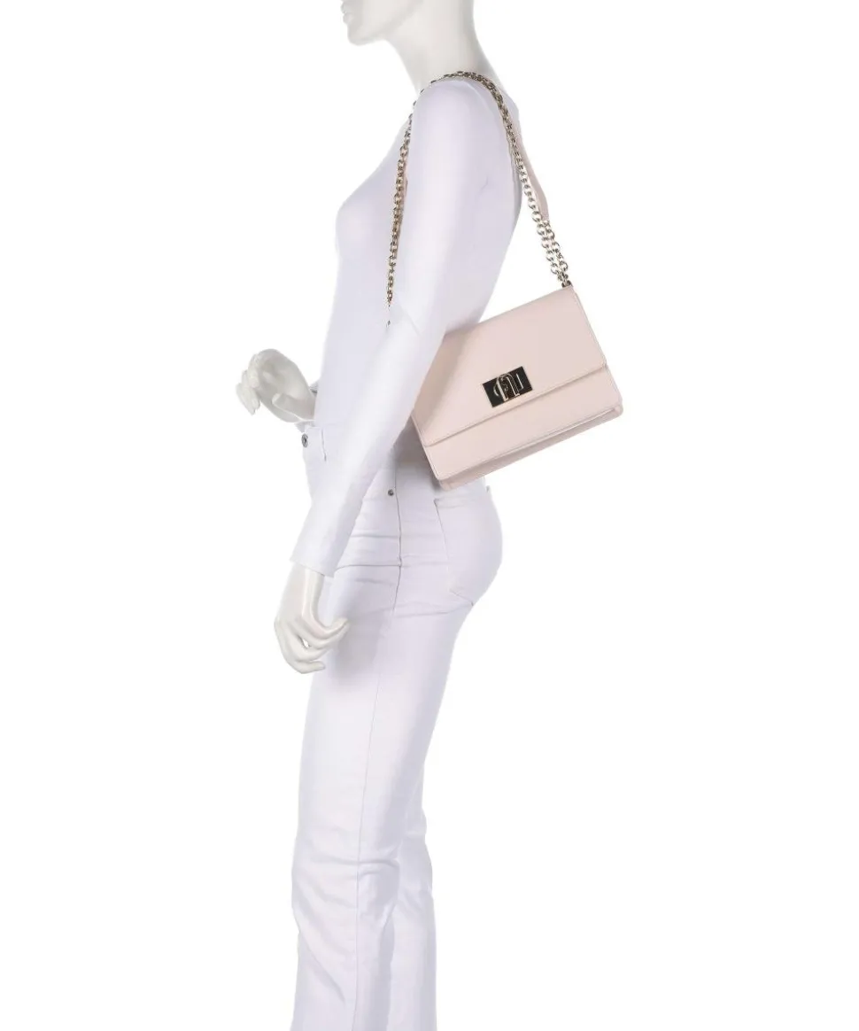 1927 S Schultertasche genarbtes Leder altrosa