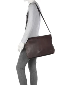 Abbey Aktentasche 14″ Büffelleder dunkelbraun