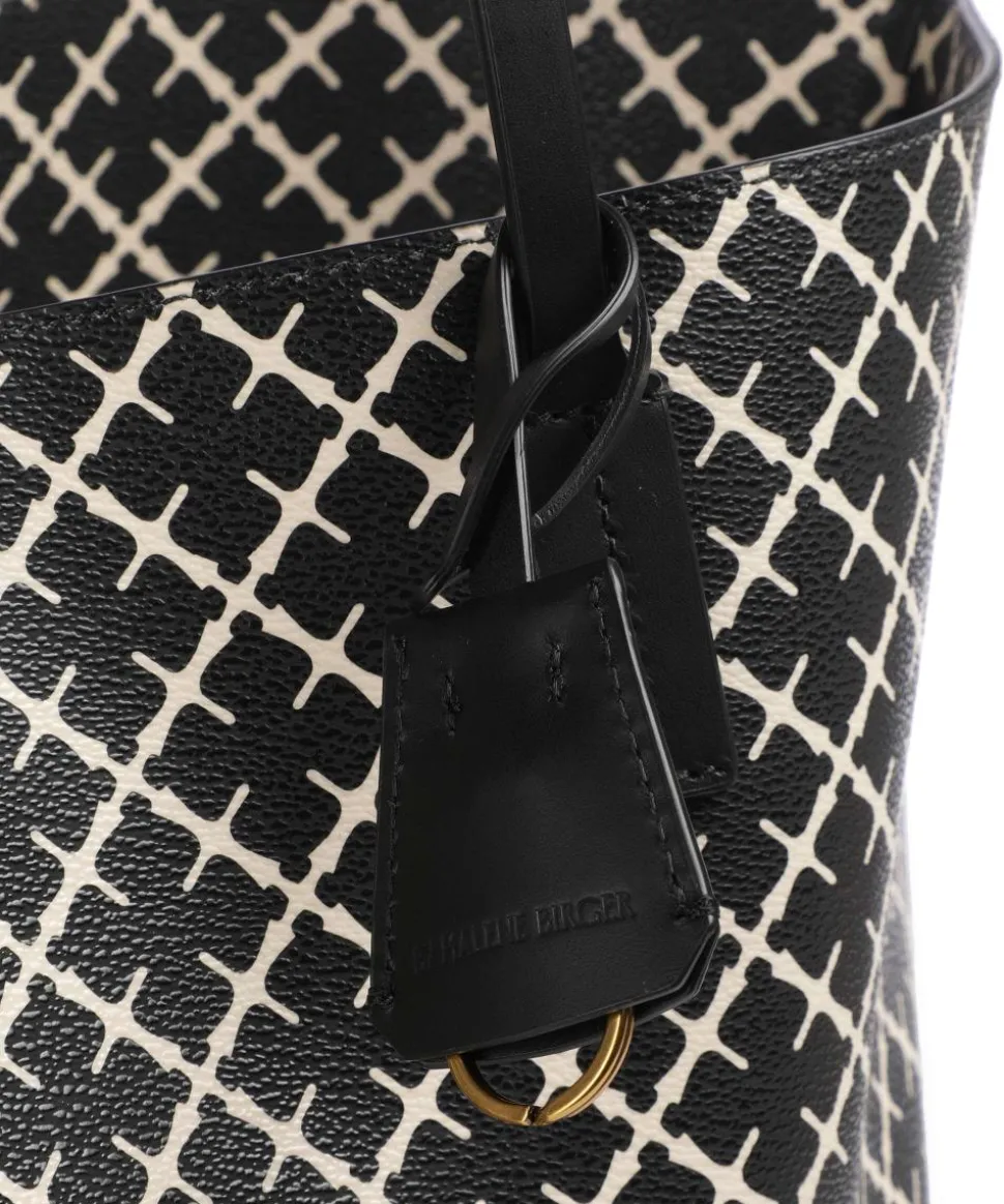 Abigail Shopper Lederimitat schwarz