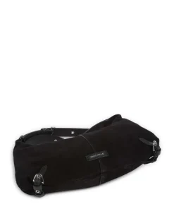 Abigail Suede Schultertasche aufgerautes Leder schwarz