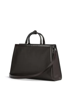 Acori Handtasche genarbtes Rindsleder dunkelbraun