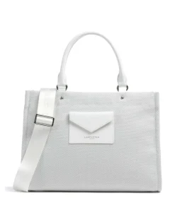 Actual Canvas Conscious Handtasche Baumwolle grau/weiß