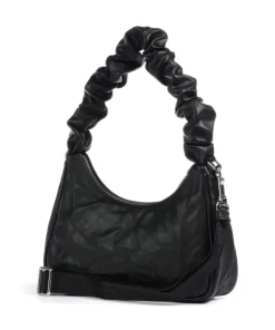 Actual Froissé Schultertasche Kunststoff schwarz