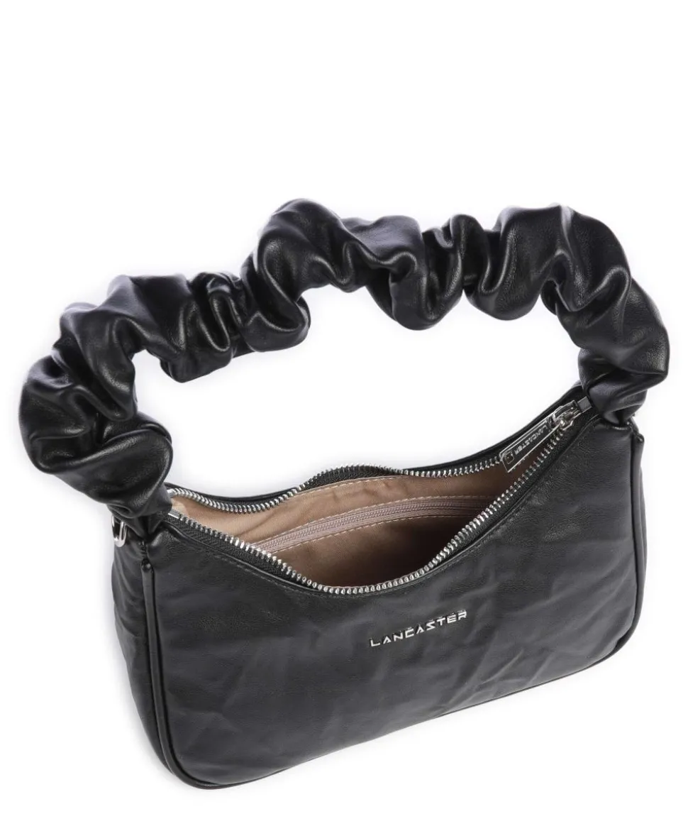 Actual Froissé Schultertasche Kunststoff schwarz