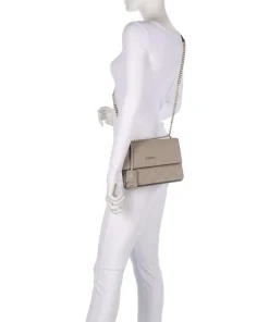 Adonide M Schultertasche Lederimitat taupe