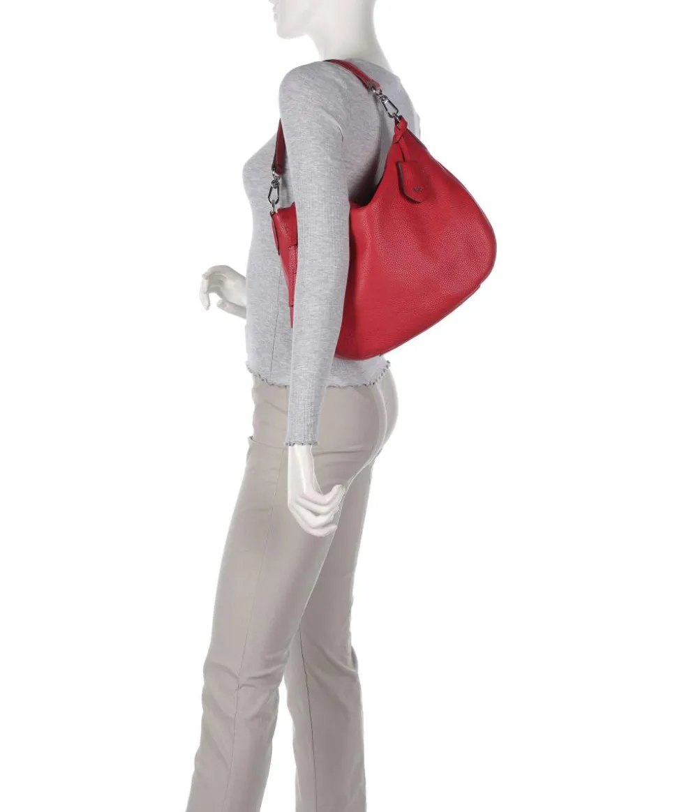 Adria Juna Beuteltasche genarbtes Rindsleder rot