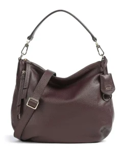 Adria Juna Small Beuteltasche genarbtes Leder wein