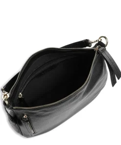 Adria Juna Small Beuteltasche genarbtes Rindsleder schwarz