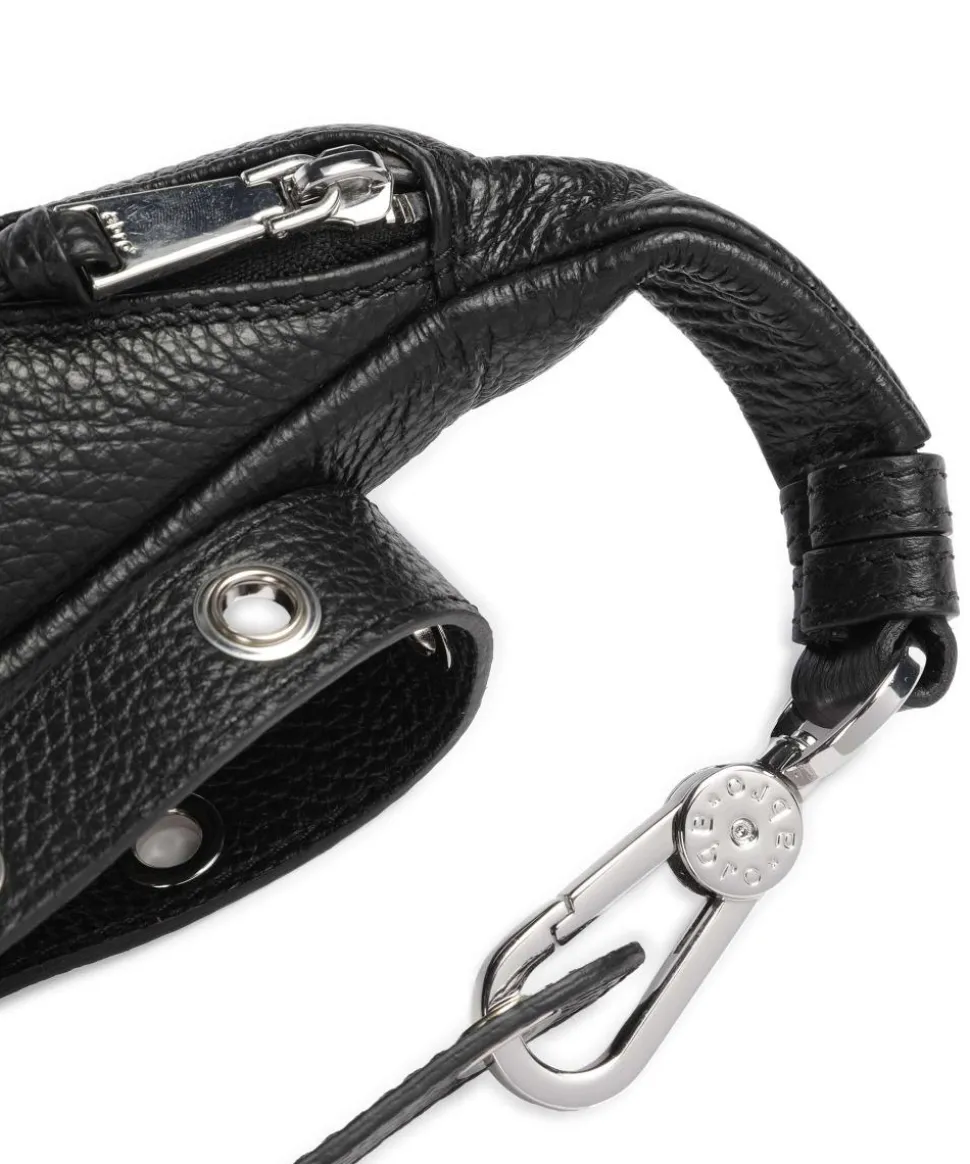 Adria Linna Gürteltasche genarbtes Rindsleder schwarz