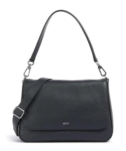 Adria Lulu Schultertasche genarbtes Rindsleder navy