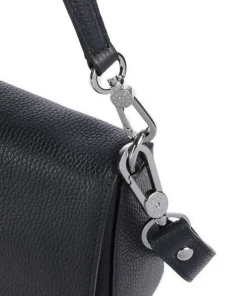 Adria Lulu Schultertasche genarbtes Rindsleder navy