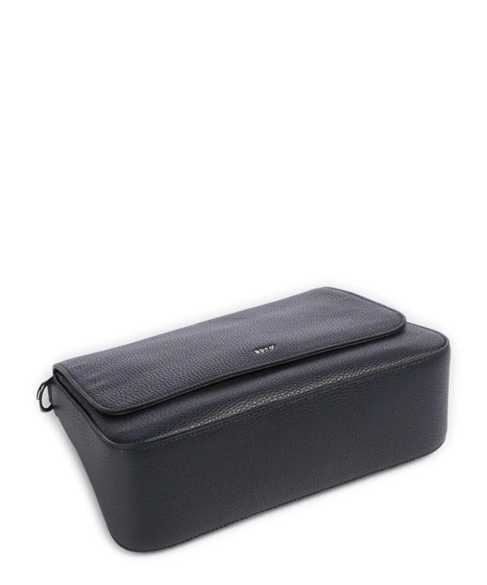 Adria Lulu Schultertasche genarbtes Rindsleder navy