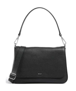 Adria Lulu Schultertasche genarbtes Rindsleder schwarz