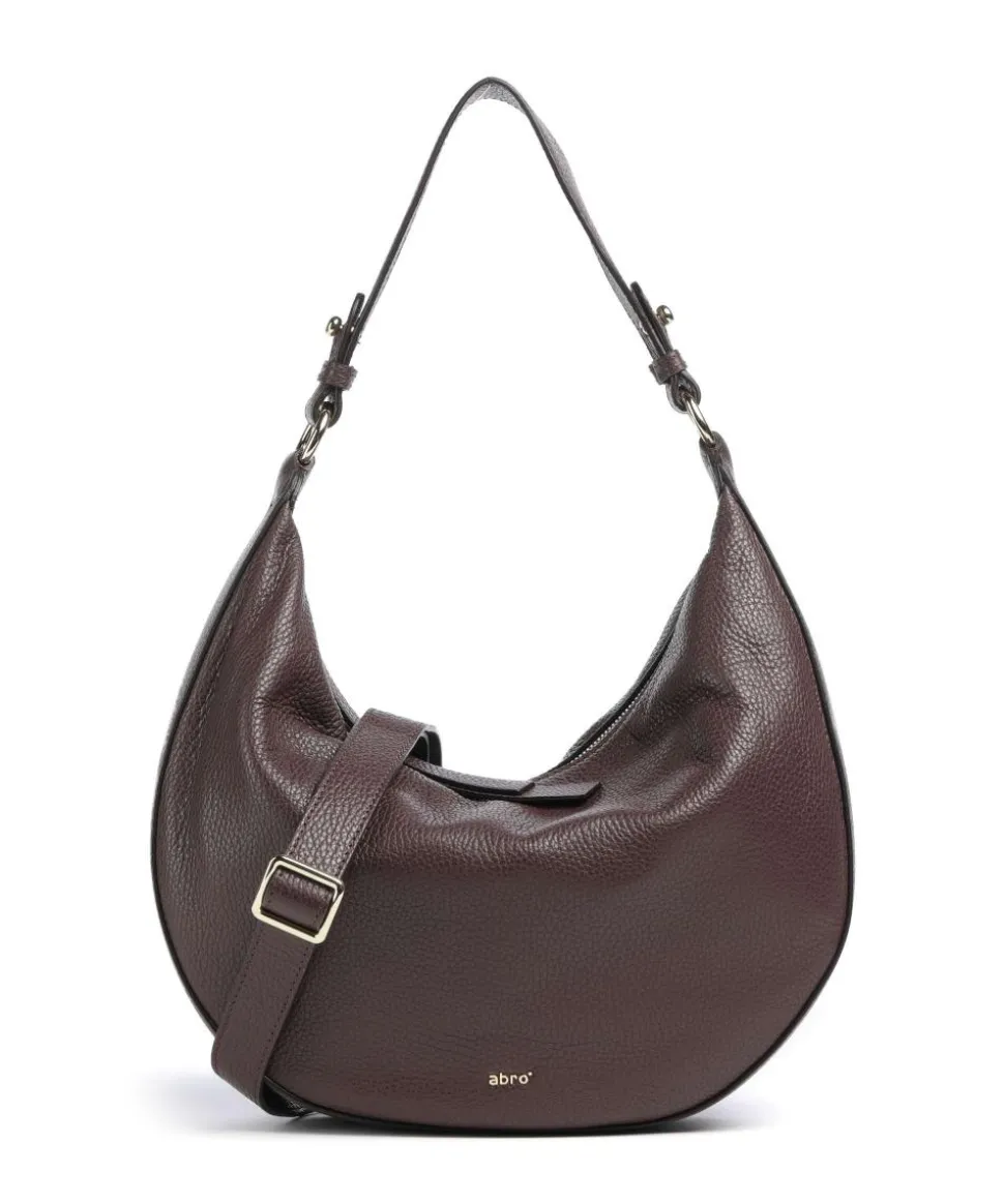 Adria Lulu Small Beuteltasche genarbtes Leder wein