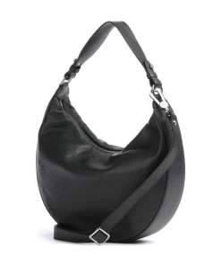 Adria Lulu Small Beuteltasche genarbtes Rindsleder schwarz