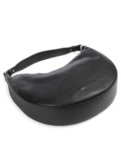 Adria Lulu Small Beuteltasche genarbtes Rindsleder schwarz