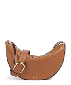 Adria Lulu Umhängetasche genarbtes Rindsleder braun