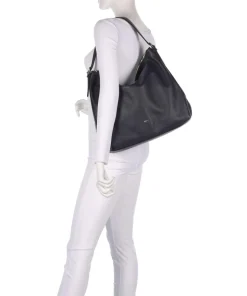 Agave Carina Beuteltasche genarbtes Leder navy