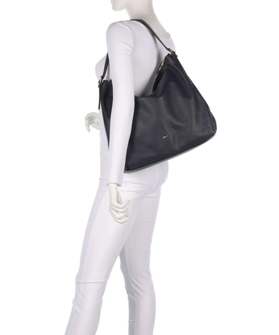 Agave Carina Beuteltasche genarbtes Leder navy