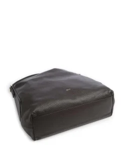 Agave Carina Beuteltasche genarbtes Leder dunkelbraun