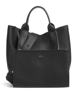 Agave Essential Medium Handtasche genarbtes Leder schwarz