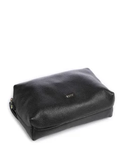 Agave Kaia Umhängetasche genarbtes Leder schwarz