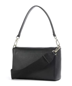 Agave Temi Schultertasche genarbtes Leder schwarz