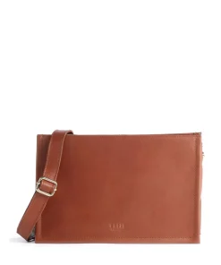 Aggie Aggie Umhängetasche glattes Leder cognac