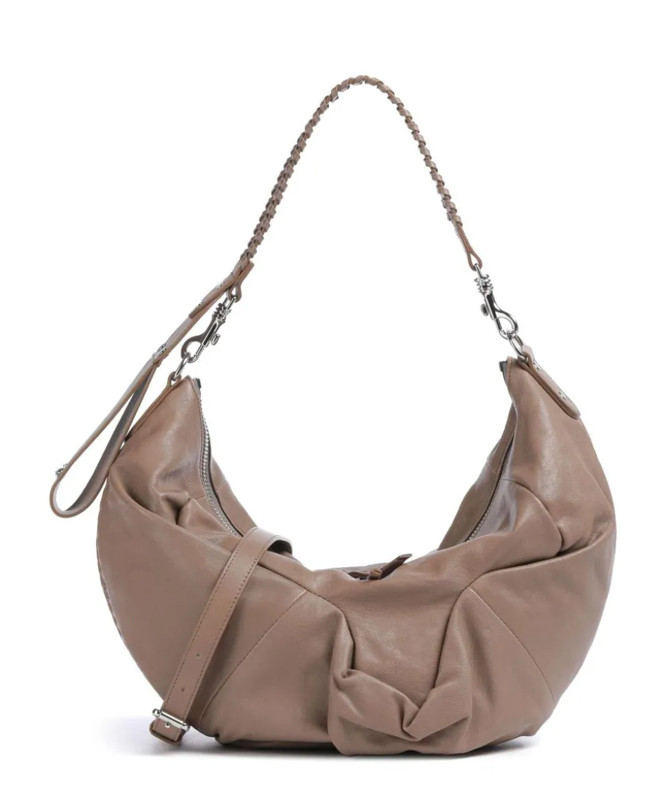 Agnes Supple Medium Beuteltasche Schafsleder taupe
