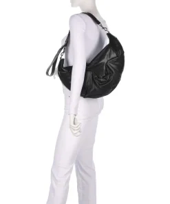 Agnes Supple Medium Beuteltasche Schafsleder schwarz