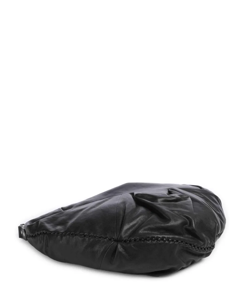 Agnes Supple Medium Beuteltasche Schafsleder schwarz