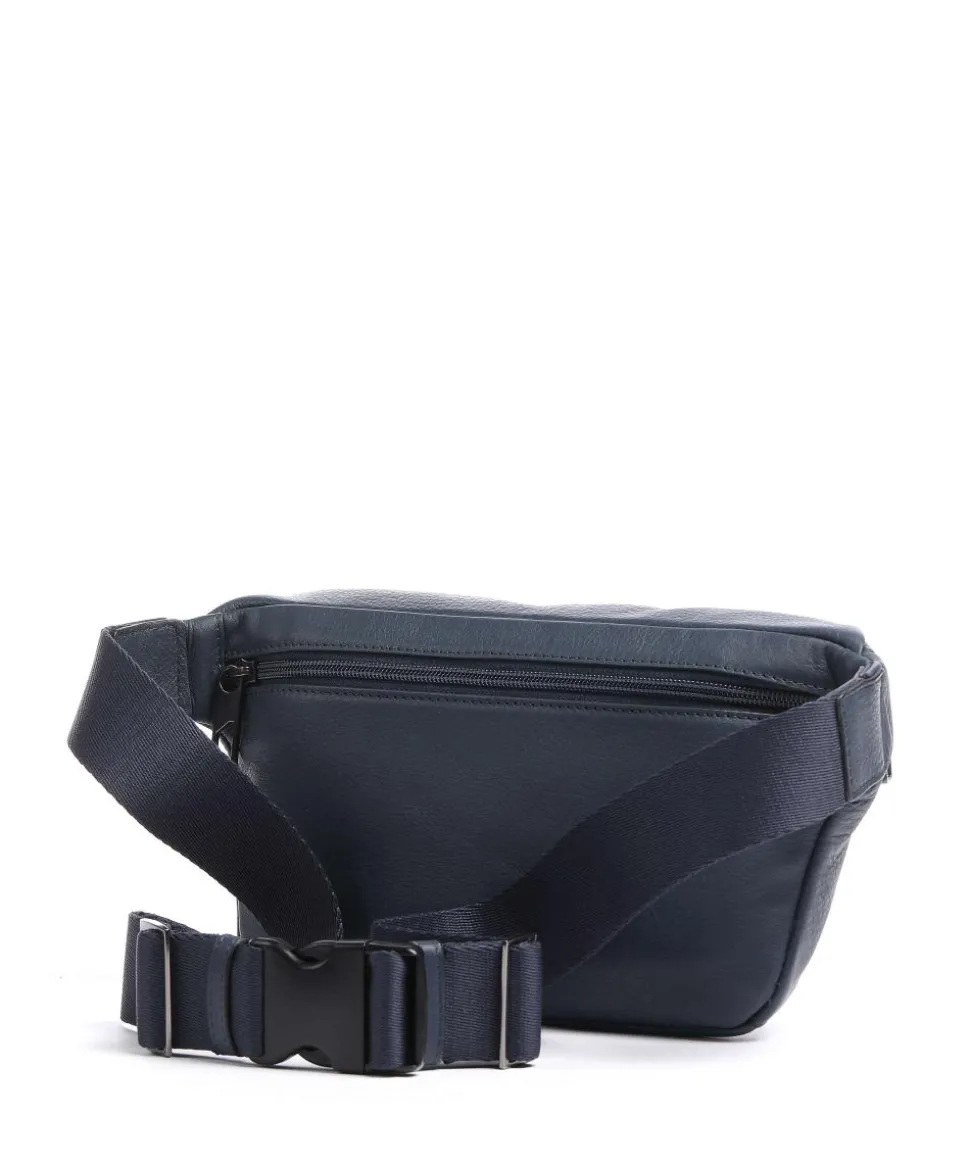 AKRON Gürteltasche genarbtes Rindsleder dunkelblau