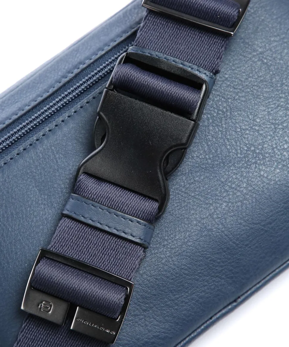 AKRON Gürteltasche genarbtes Rindsleder dunkelblau