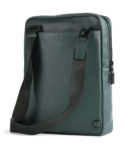 AKRON Umhängetasche 10″ fein genarbtes Leder dunkelgrün