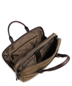 Aktentasche 15″ aufgerautes Rindsleder taupe