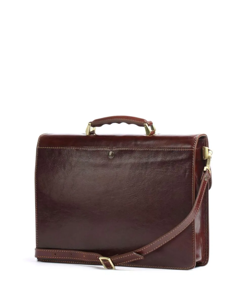 Aktentasche fein genarbtes Rindsleder braun