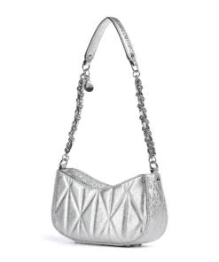 Aldina G-Shine Schultertasche Lederimitat silber