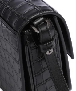 Alex New Croco S Umhängetasche geprägtes Rindsleder schwarz
