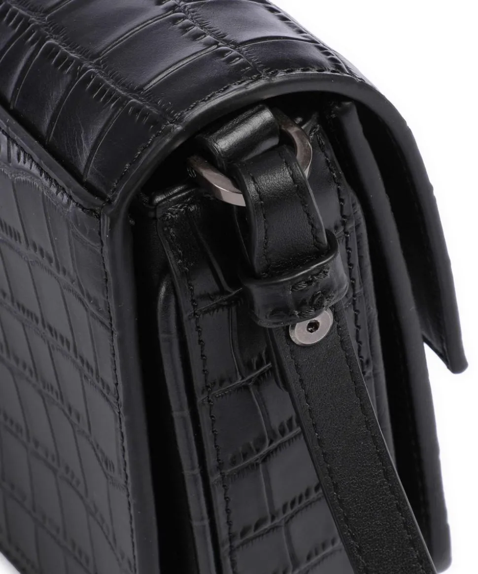 Alex New Croco S Umhängetasche geprägtes Rindsleder schwarz