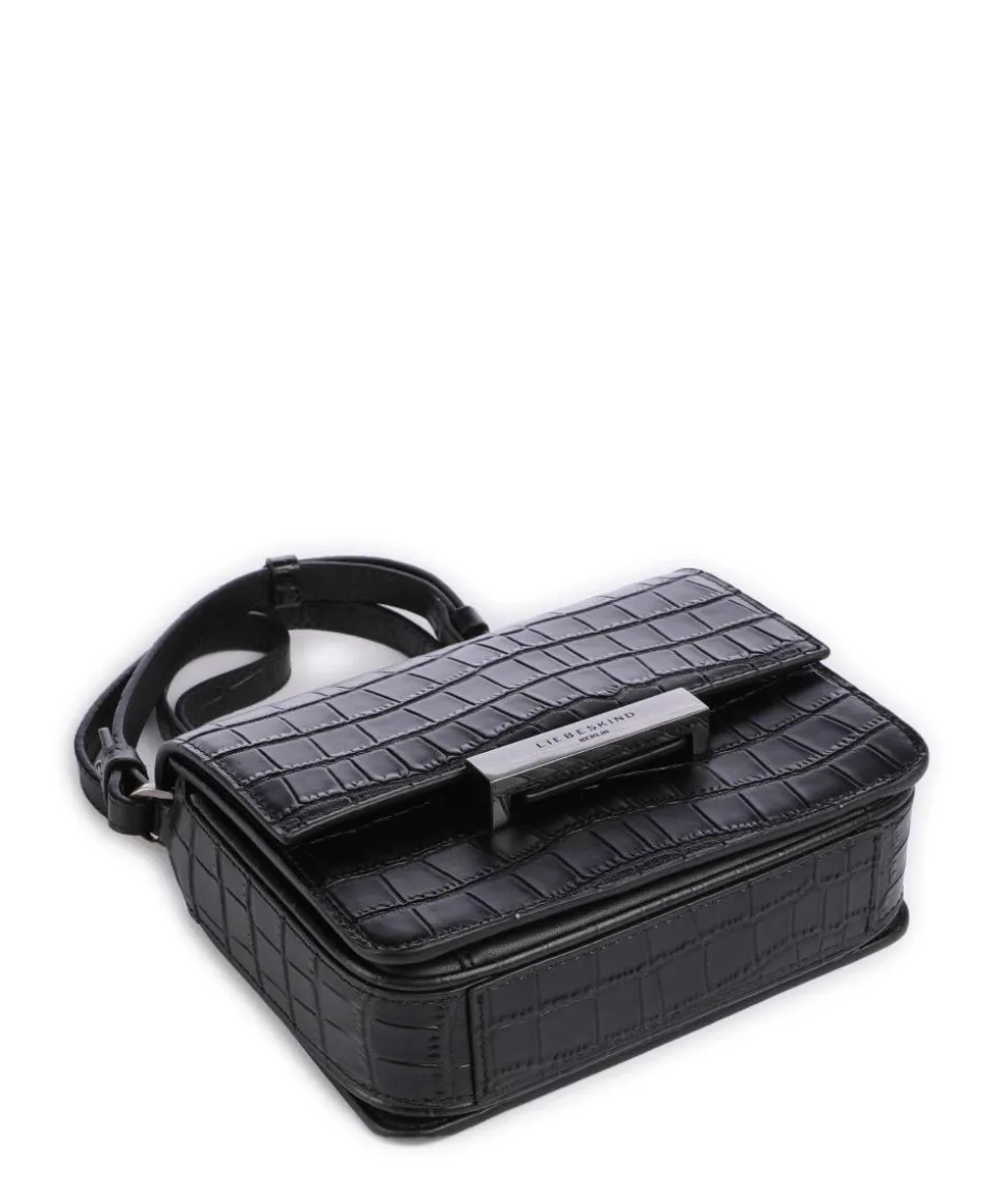Alex New Croco S Umhängetasche geprägtes Rindsleder schwarz