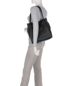 Alexandria Shopper genarbtes Leder schwarz